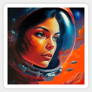 We Are Floating In Space - 37 - Sci-Fi Inspired Retro Artwork Sticker